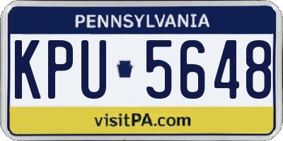 PA license plate KPU5648