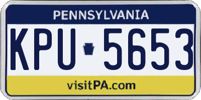 PA license plate KPU5653
