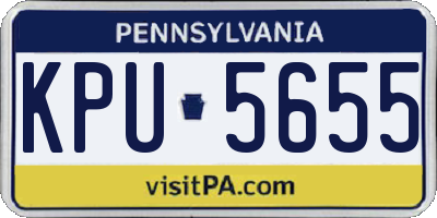 PA license plate KPU5655