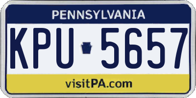 PA license plate KPU5657