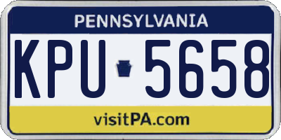 PA license plate KPU5658