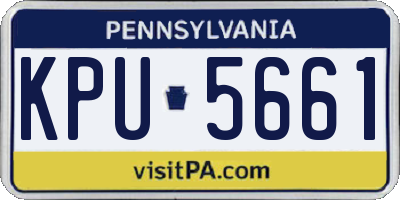 PA license plate KPU5661
