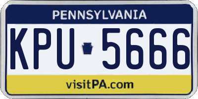 PA license plate KPU5666