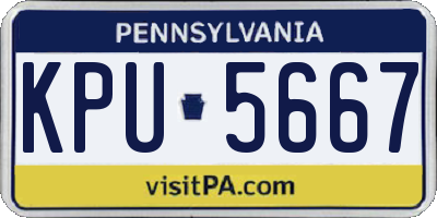 PA license plate KPU5667