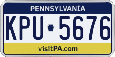 PA license plate KPU5676