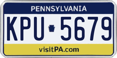 PA license plate KPU5679