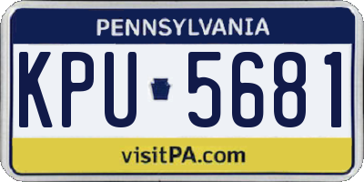 PA license plate KPU5681