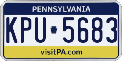 PA license plate KPU5683