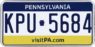 PA license plate KPU5684