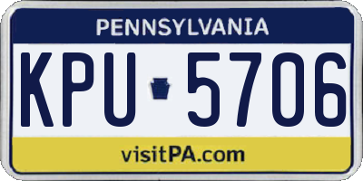PA license plate KPU5706