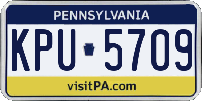 PA license plate KPU5709