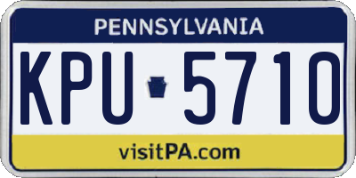 PA license plate KPU5710
