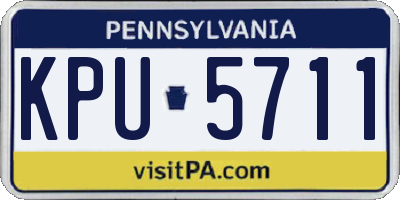 PA license plate KPU5711