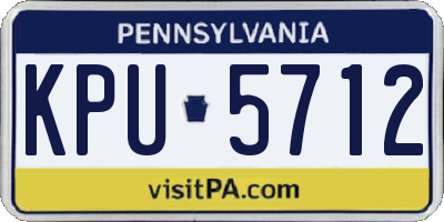 PA license plate KPU5712