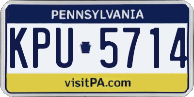 PA license plate KPU5714