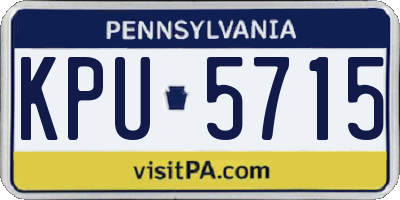 PA license plate KPU5715