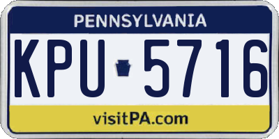 PA license plate KPU5716