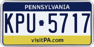 PA license plate KPU5717