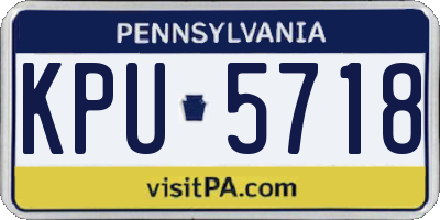 PA license plate KPU5718