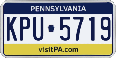 PA license plate KPU5719