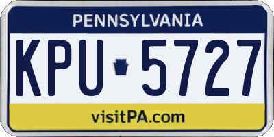 PA license plate KPU5727