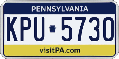PA license plate KPU5730