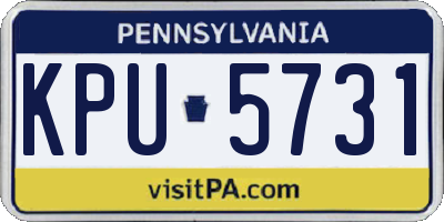 PA license plate KPU5731