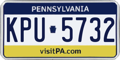 PA license plate KPU5732