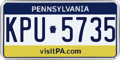 PA license plate KPU5735