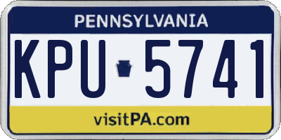 PA license plate KPU5741