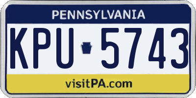 PA license plate KPU5743