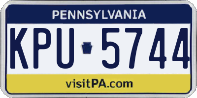PA license plate KPU5744