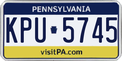 PA license plate KPU5745