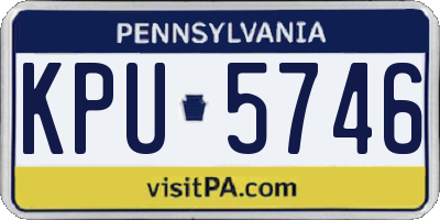 PA license plate KPU5746