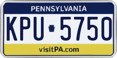 PA license plate KPU5750
