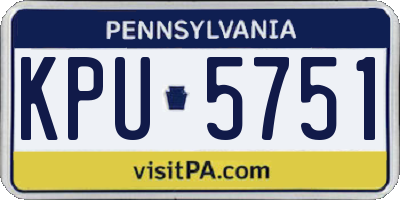 PA license plate KPU5751