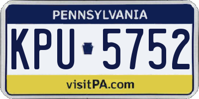PA license plate KPU5752