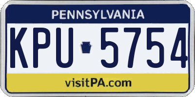 PA license plate KPU5754