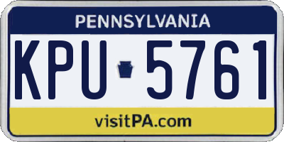 PA license plate KPU5761