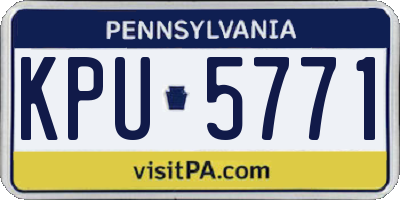 PA license plate KPU5771