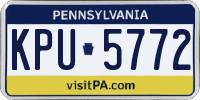 PA license plate KPU5772
