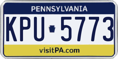 PA license plate KPU5773