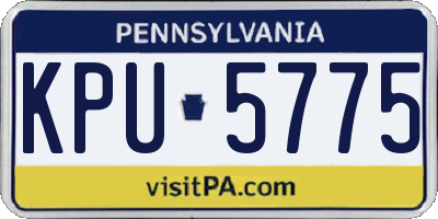 PA license plate KPU5775