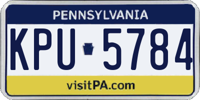 PA license plate KPU5784