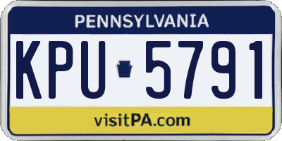 PA license plate KPU5791