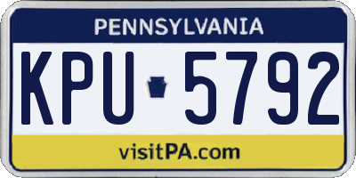 PA license plate KPU5792