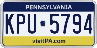 PA license plate KPU5794