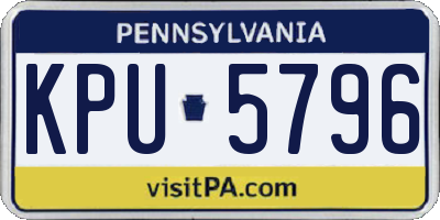 PA license plate KPU5796