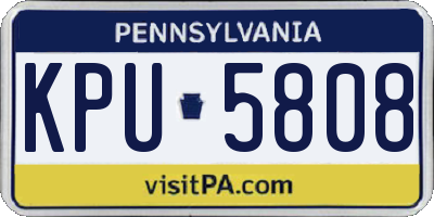 PA license plate KPU5808