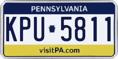 PA license plate KPU5811